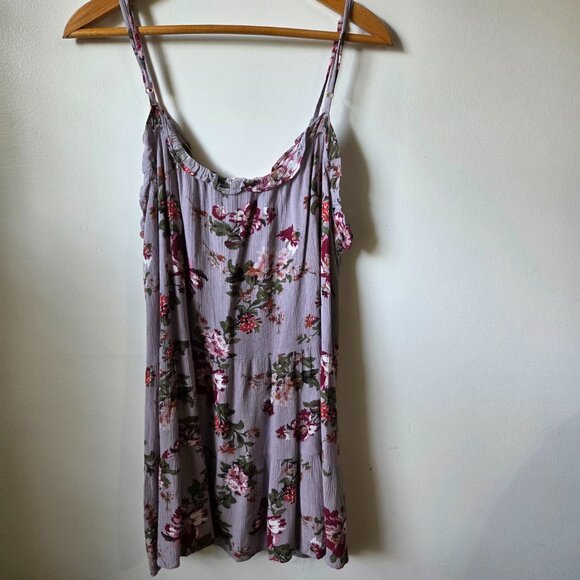 EUC NATURAL LIFE FLORAL LILAC TANK DRESS SIZE M - Picture 2 of 16